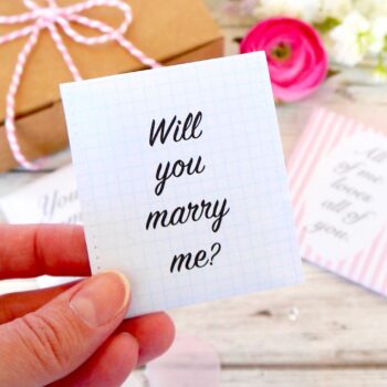 Will You Marry Me? Unique Marriage Proposal - Handcrafted Tea Gift Set