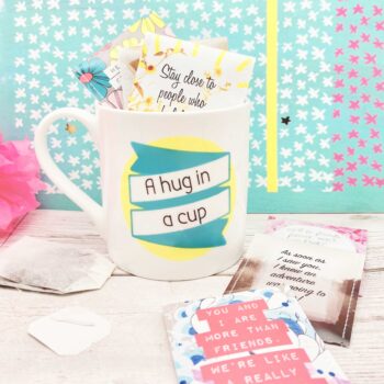 Friend Gift Set: Tea Gift Set with "Amazing Friend" Bone China Mug