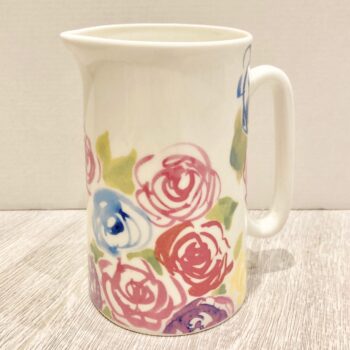 Small bone china jug with colourful rose design
