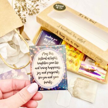 Diwali Gift: Handcrafted Tea Gift Set with Diwali Wishes and Greetings