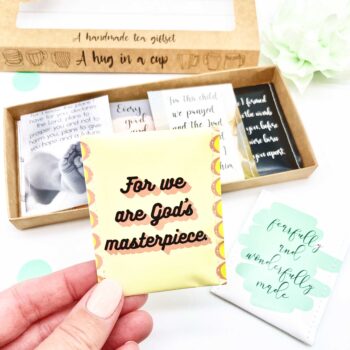 Baby Dedication Tea Gift Set: Handcrafted Christian Tea Gift to Celebrate a Baby's Dedication