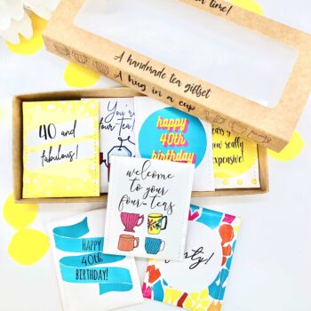 40th Birthday Gifts: Handcrafted Tea Gift Set to Celebrate the Big Four-Oh