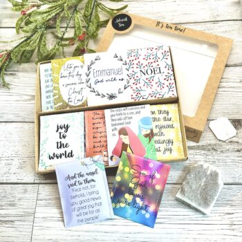 Christian Advent Calendar: Handcrafted Tea Advent Calendar with Bible Verses and Scripture Quotes