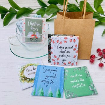 Christmas Gift for a Loved One: Handcrafted Tea Set with Festive Love Designs